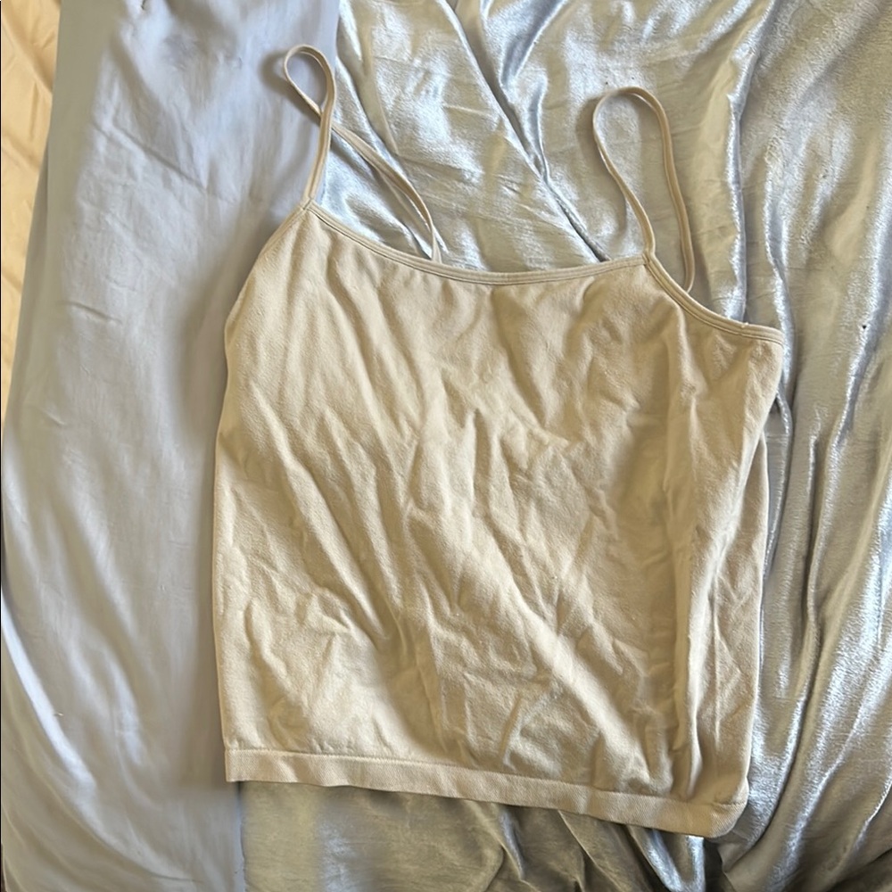 Women's Cream Spaghetti Strap Top